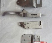Bản lề thùng tay khóa tôm pat cong pat thẳng phụ kiện đóng thùng Inox cho xe tải